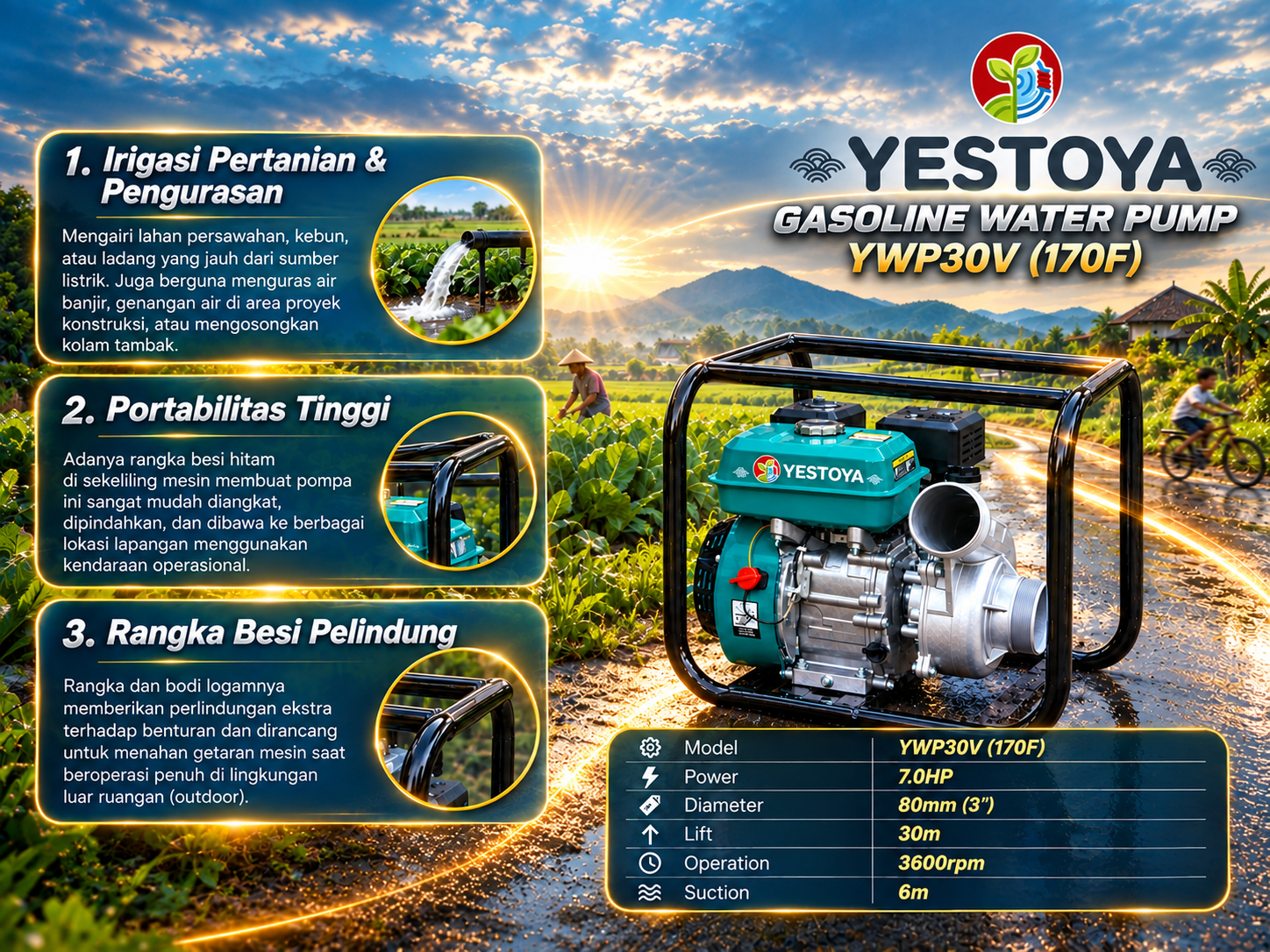 Water Pump YWP30V (170F)