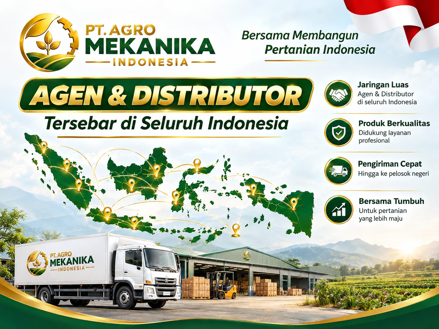 Didukung oleh Channel Agen dan Distributor yang tersebar di Seluruh Indonesia